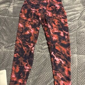 Lululemon Align High Rise Pant Floral Print Pink Black Size 12